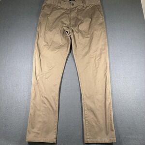 RVCA Week-End Fit Pants Mens 38x33 Beige Khaki Chino Straight Leg Stretch Casual